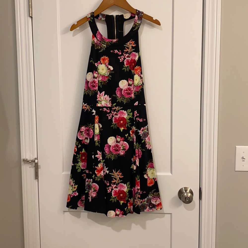 She & Sky Black Floral Dress